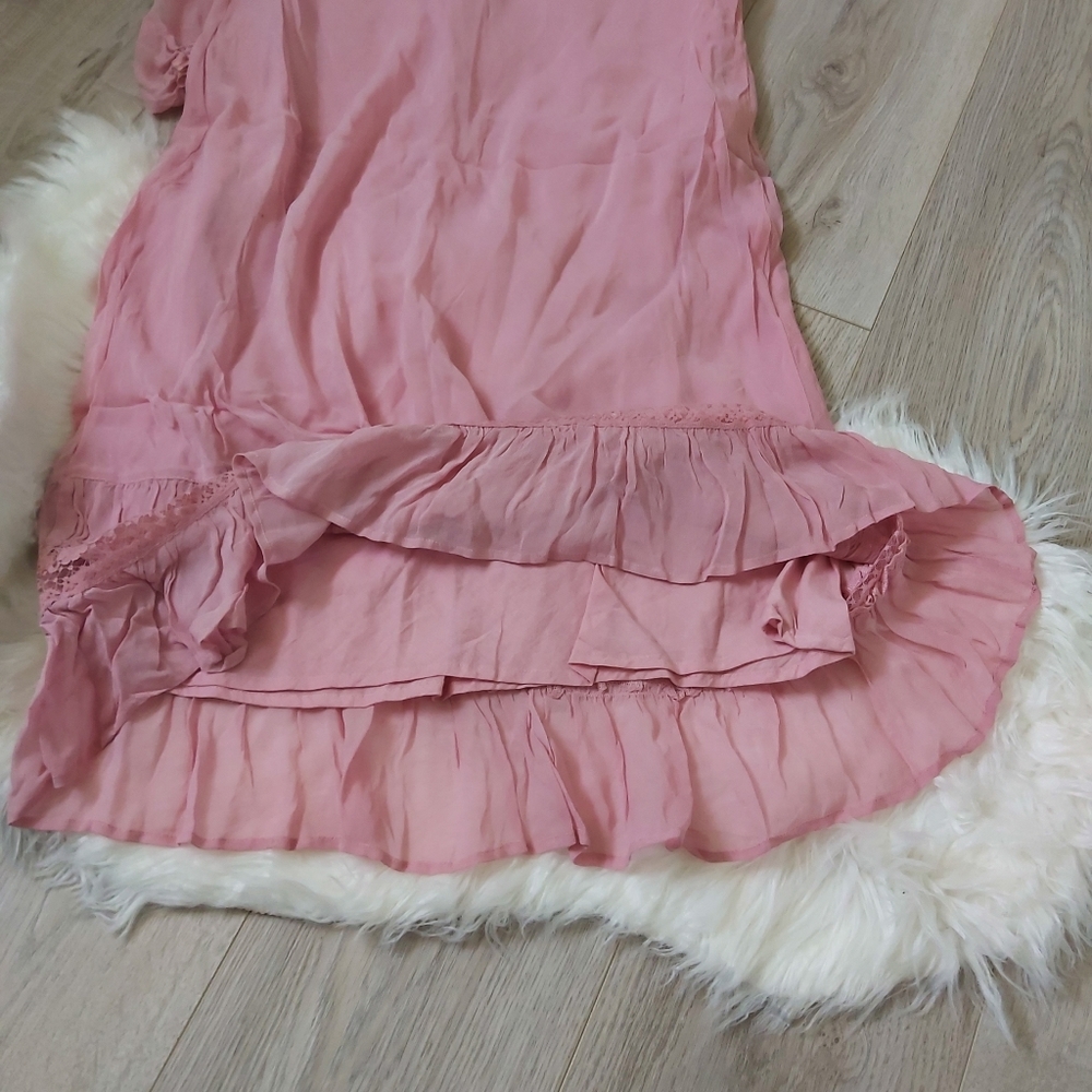 Blush pink flowy Triangle dress - Picture 4 of 8